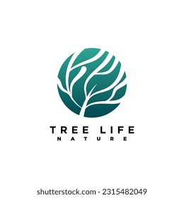 Baum-Vektorsymbol. Naturbaum, Vektorgrafik Logo-Design.