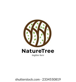 Tree vector icon. Nature tree vector illustration logo design.