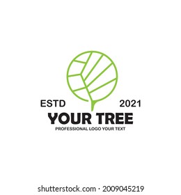 Tree vector icon. Nature trees vector illustration logo design.
