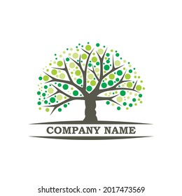 Tree vector icon. Nature trees vector illustration logo design