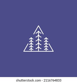 Tree vector icon. Nature trees vector illustration logo design.