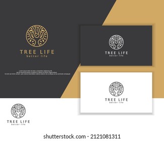 Tree vector icon. Nature trees vector illustration logo design.
