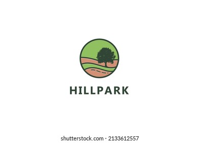 Tree vector icon. Nature trees vector illustration logo. River Tree logo design vector template. Tree and water symbol.