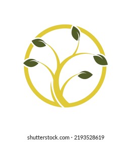 Tree vector icon. Nature trees vector illustration logo design.