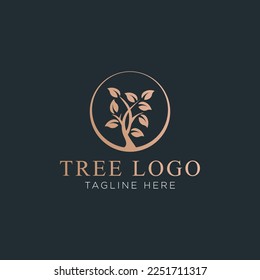 Tree vector icon. Nature trees vector illustration logo design.