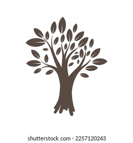 Tree vector icon. Nature trees vector illustration logo design.