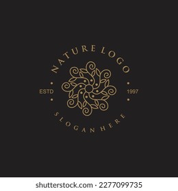 Tree vector icon. Nature trees vector illustration logo design.