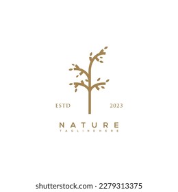 Tree vector icon. Nature trees vector illustration logo design.