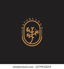 Tree vector icon. Nature trees vector illustration logo design.