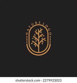 Tree vector icon. Nature trees vector illustration logo design.