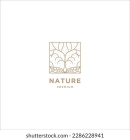 Tree vector icon. Nature trees vector illustration logo design.