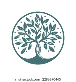 Tree vector icon. Nature trees vector illustration logo design