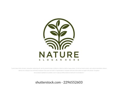 Tree vector icon. Nature trees vector illustration logo design.