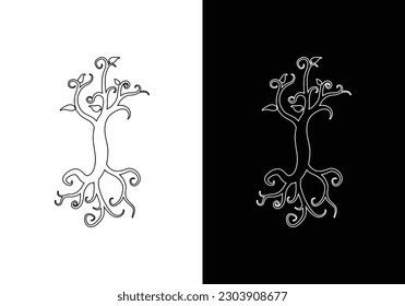 Tree vector icon. Nature trees vector illustration logo design.
