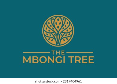 Icono de vector de árbol. Ilustración vectorial del logotipo de los árboles naturales