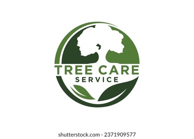 Tree vector icon. Nature trees vector illustration logo design
