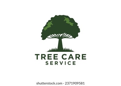 Tree vector icon. Nature trees vector illustration logo design
