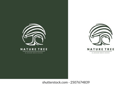 Tree vector icon. Nature trees vector illustration logo design template EPS10 file
