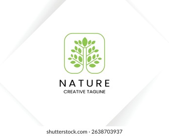 Tree vector icon. Nature trees vector illustration logo design