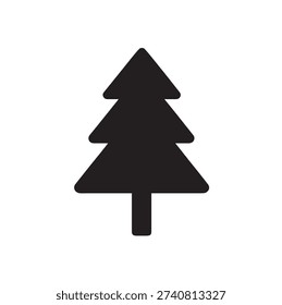 Tree vector icon representing nature, ecology, and environmental growth. Minimalist plant symbol for landscaping, forestry, and organic brands.
