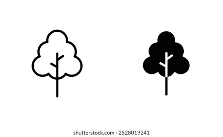 Baum-Vektorsymbol in schwarz-weißer Farbe.