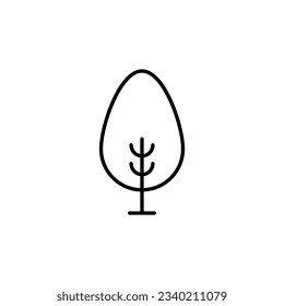 Tree Vector Icon for Shops and Stores. Perfect for web sites, books, stores, shops. Editable stroke in minimalistic outline style