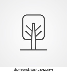 Tree vector icon sign symbol
