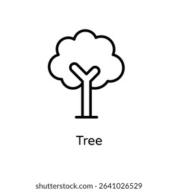 Tree vector icon stock illustration