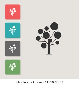 Tree - vector icon. Symbol for web, infographics, print design and mobile UX/UI kit. Vector illustration, EPS10.