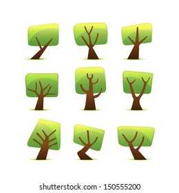 Tree vector icons 