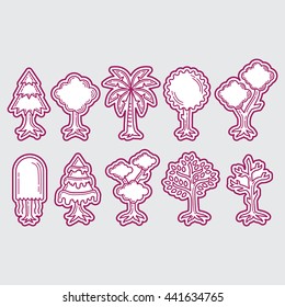 Tree vector icons