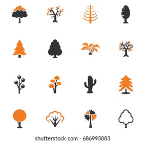 Tree vector icons for user interface design