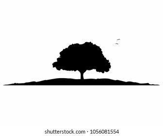 the tree. Vector Illustration.