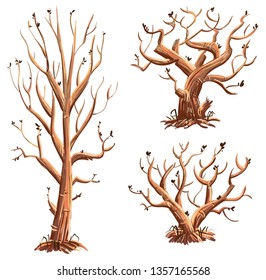 Tree vector illustration for any graphic design project such as game background, books, education and many more