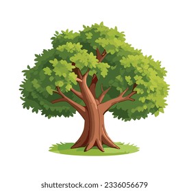 Árbol. Ilustración vectorial. Se puede usar para ilustrar cualquier tema de la naturaleza o estilo de vida saludable. 