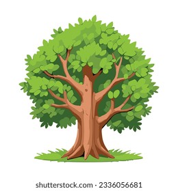 Tree. Vector illustration. Can be used to illustrate any nature or healthy lifestyle topic. 