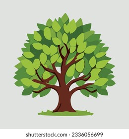 Tree. Vector illustration. Can be used to illustrate any nature or healthy lifestyle topic. 