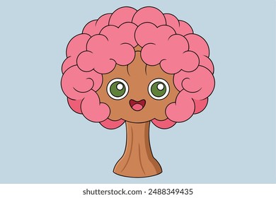 A Tree Vector Illustration: Cartoon, Clipart, and Line Art Design