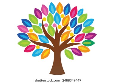 A Tree Vector Illustration: Cartoon, Clipart, and Line Art Design