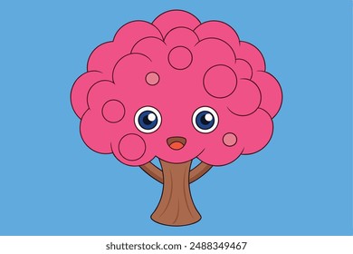 A Tree Vector Illustration: Cartoon, Clipart, and Line Art Design