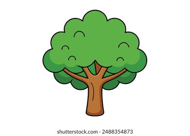 A Tree Vector Illustration: Cartoon, Clipart, and Line Art Designs for Digital Products