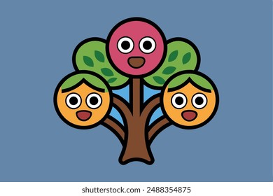 A Tree Vector Illustration: Cartoon, Clipart, and Line Art Designs for Digital Products