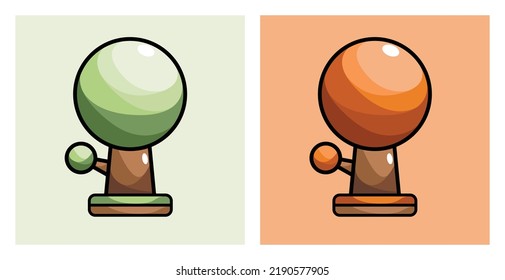 Tree vector. Tree illustration. Cartoon style tree. Flat design vector illustration. Tree set. Autumn trees, spring trees
