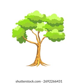 tree vector illustration. tree cartoon vector. tree white background