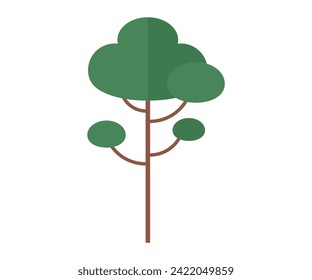 Tree vector illustration. The changing climate patterns affect growth and reproduction plants The roots tree anchor it firmly to ground, providing stability and nourishment The symphony chirping birds