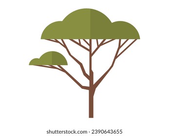 Tree vector illustration. Climate conditions directly impact growth and distribution patterns trees The biological processes trees contribute to overall health and balance ecosystems Living organisms