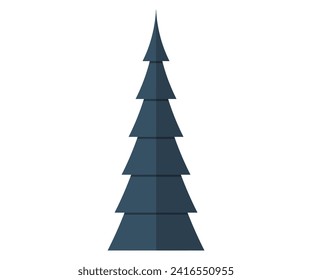 Tree vector illustration. Climate conditions affect growth and survival trees in different regions The biological processes trees contribute to overall health ecosystem Living organisms, including