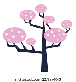 Ilustración vectorial de árbol. С un árbol colorido.