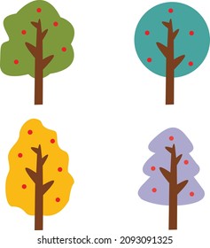 tree vector illustration design, can be used to create flat designs, posters and product logos, or tree illustrations