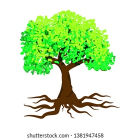 Tree vector illustration design isolated on white background